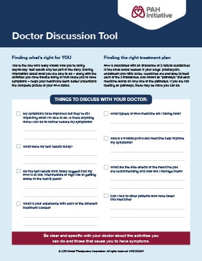 PAH Doctor Discussion Tool